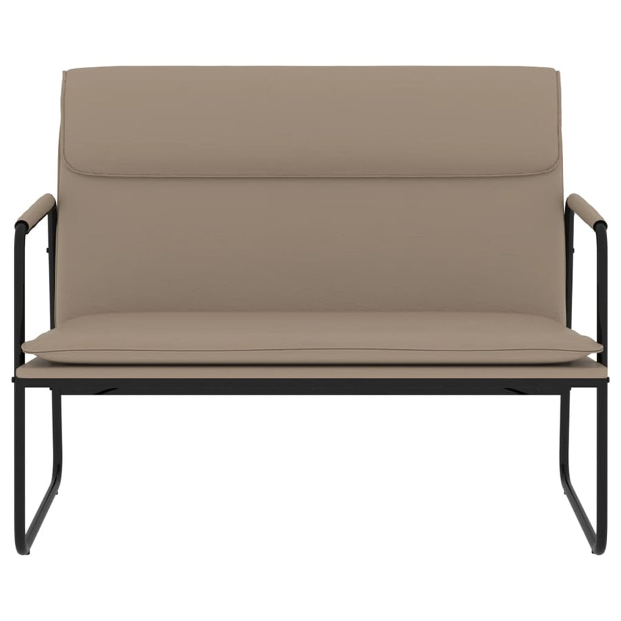 Bankje 100x64x80 cm kunstleer cappuccinokleurig
