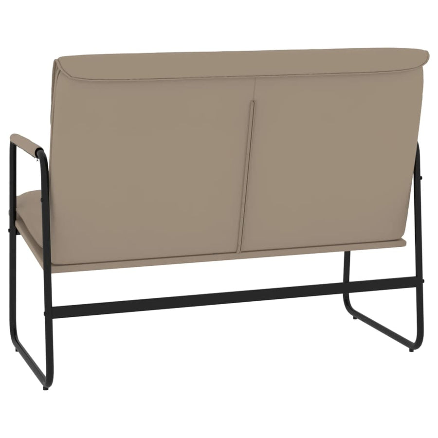 Bankje 100x64x80 cm kunstleer cappuccinokleurig