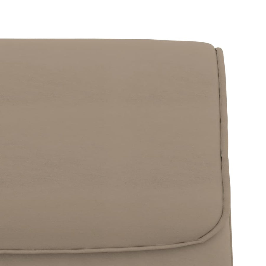 Bankje 100x64x80 cm kunstleer cappuccinokleurig