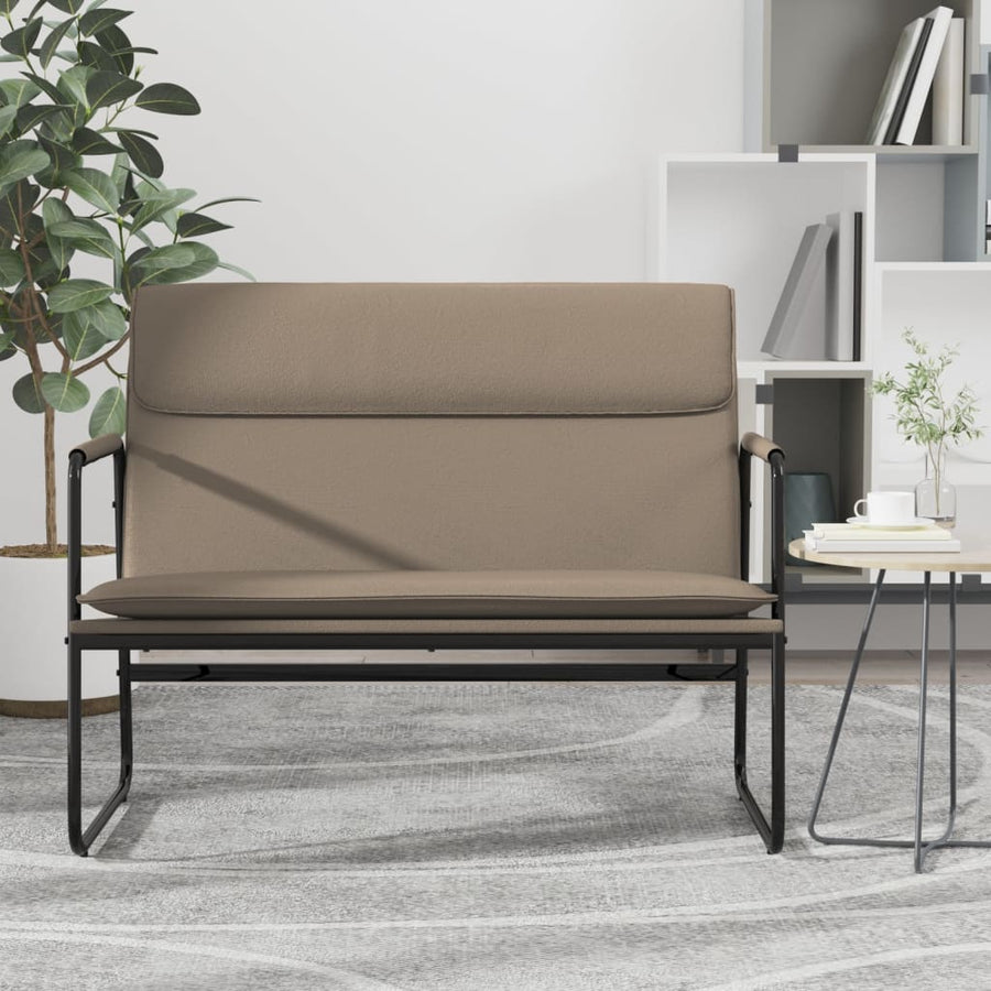 Bankje 100x64x80 cm kunstleer cappuccinokleurig