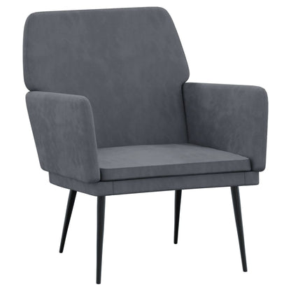 Fauteuil 62x79x79 cm fluweel donkergrijs Donkergrijs