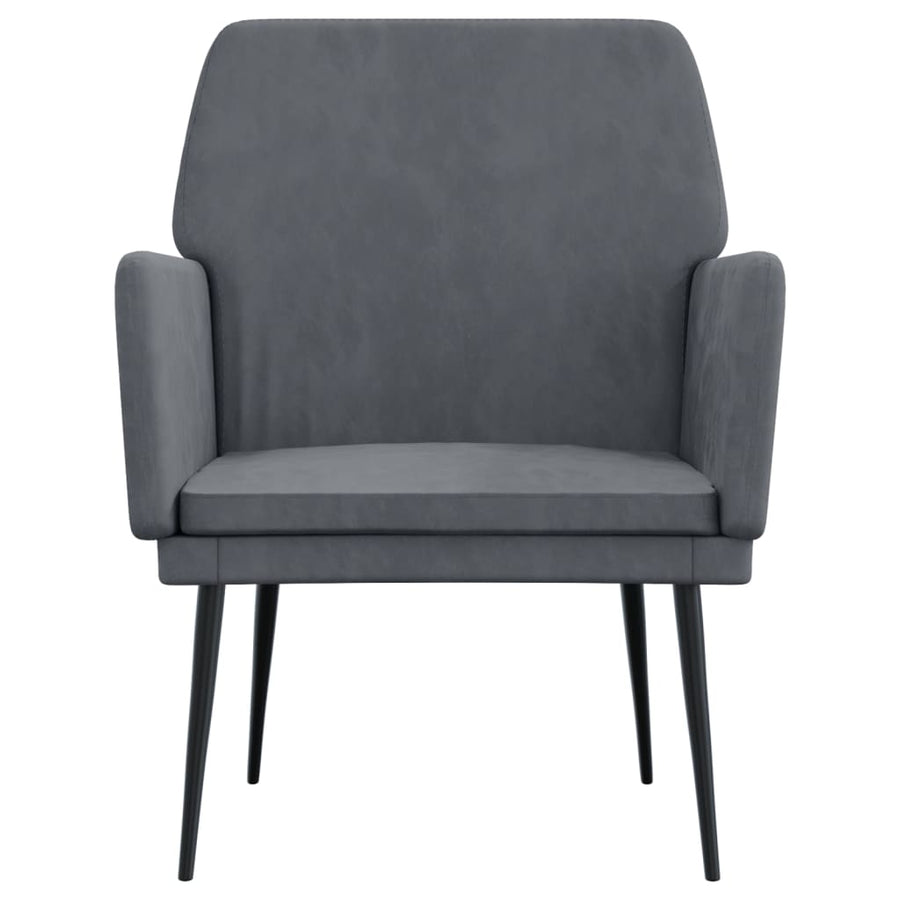 Fauteuil 62x79x79 cm fluweel donkergrijs Donkergrijs