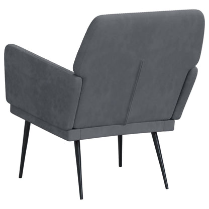 Fauteuil 62x79x79 cm fluweel donkergrijs Donkergrijs