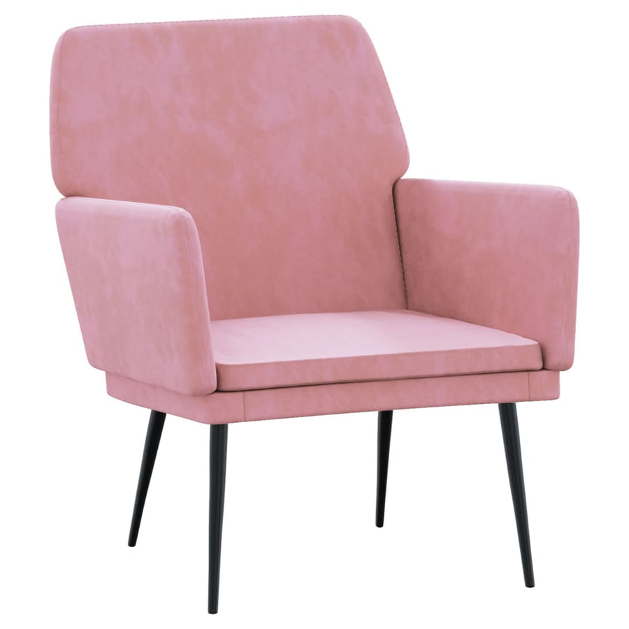 Fauteuil 62x79x79 cm fluweel roze