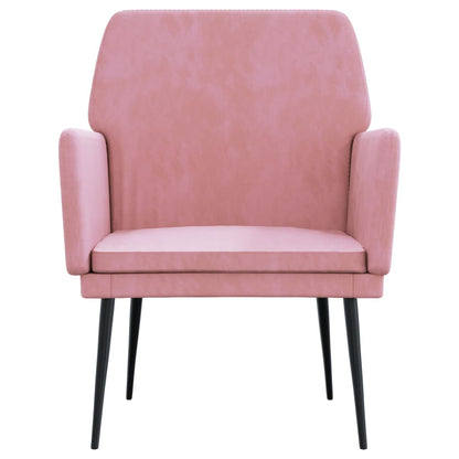 Fauteuil 62x79x79 cm fluweel roze