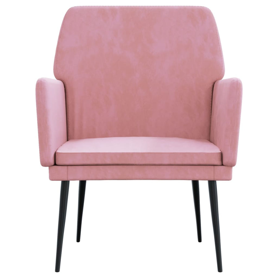 Fauteuil 62x79x79 cm fluweel roze