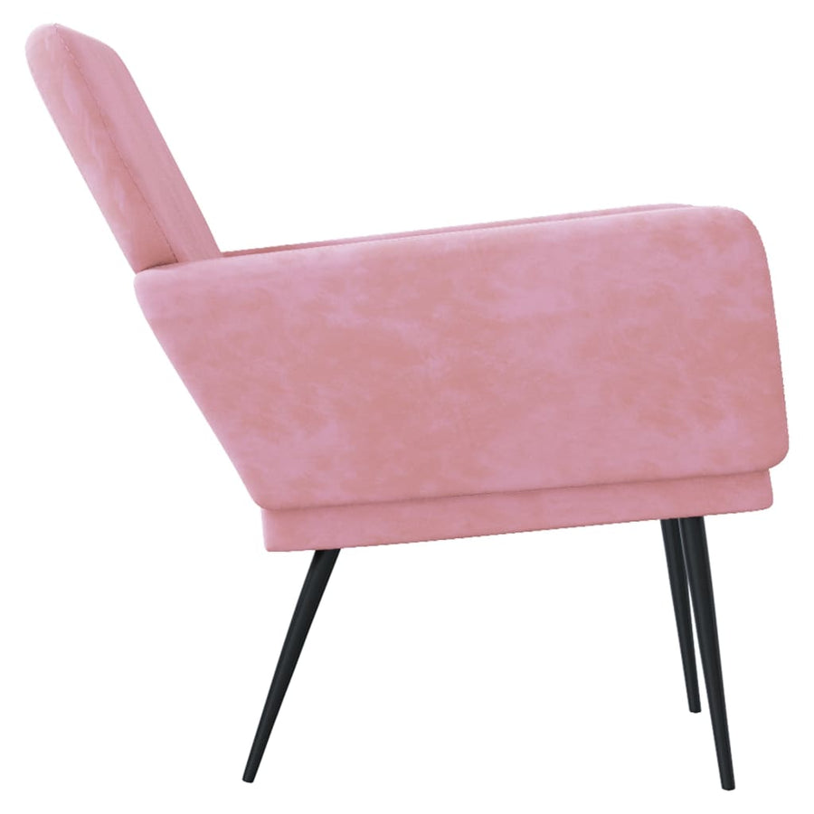 Fauteuil 62x79x79 cm fluweel roze
