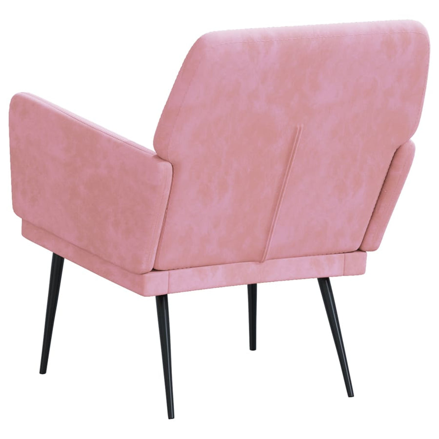 Fauteuil 62x79x79 cm fluweel roze
