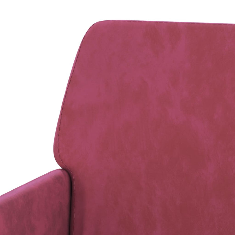 Fauteuil 62x79x79 cm fluweel wijnrood