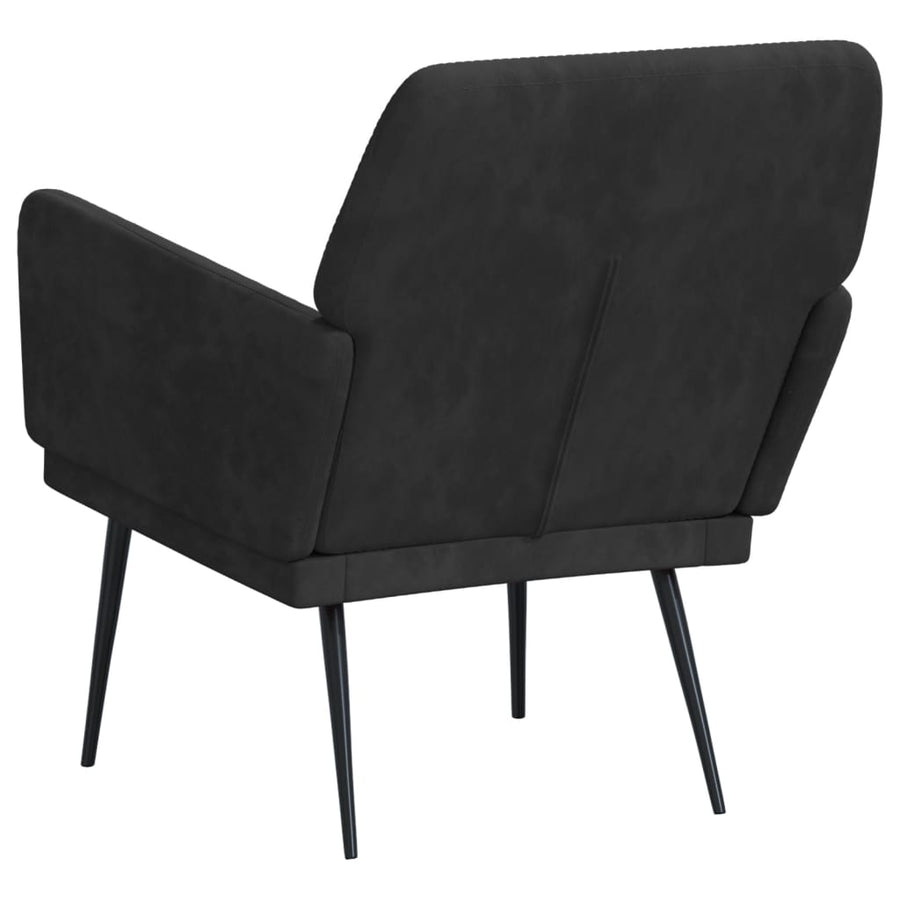 Fauteuil 62X79X79 Cm Fluweel Zwart 1