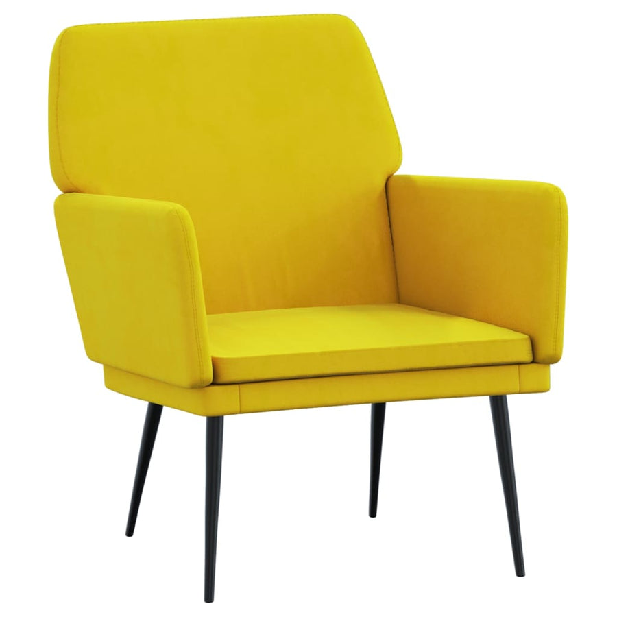Fauteuil 62x79x79 cm fluweel geel