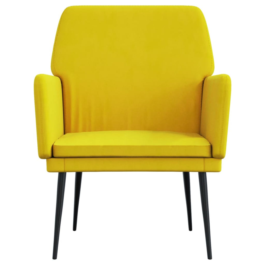 Fauteuil 62x79x79 cm fluweel geel