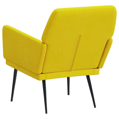 Fauteuil 62x79x79 cm fluweel geel