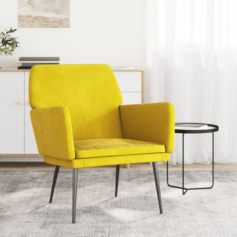 Fauteuil 62x79x79 cm fluweel geel