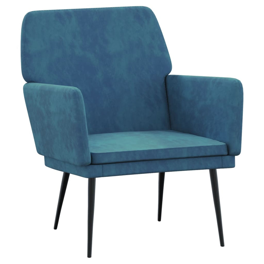 Fauteuil 62x79x79 cm fluweel blauw