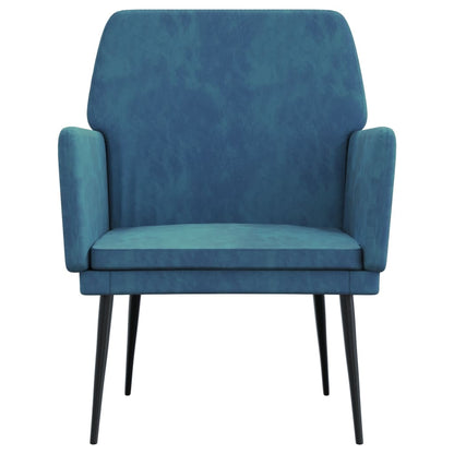 Fauteuil 62x79x79 cm fluweel blauw