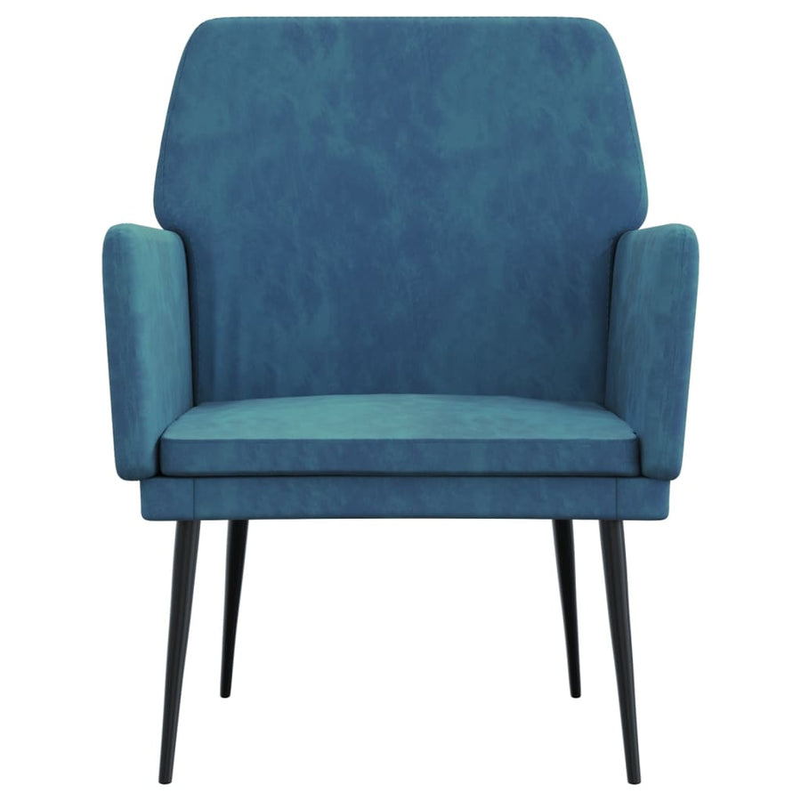 Fauteuil 62x79x79 cm fluweel blauw