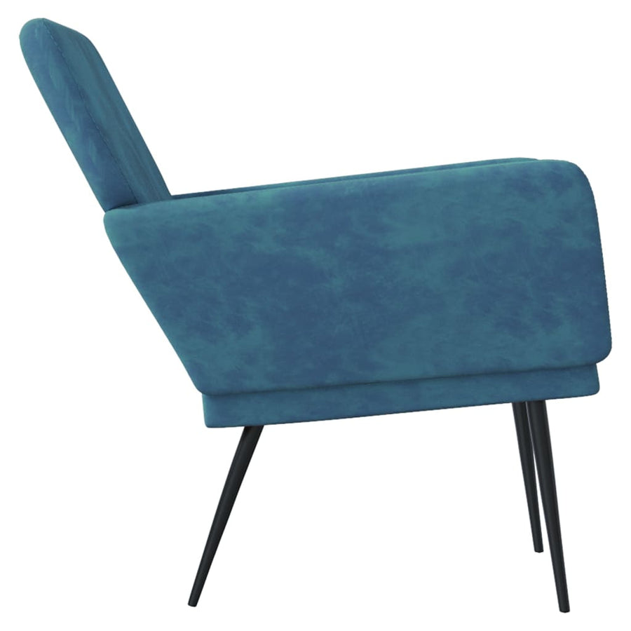 Fauteuil 62x79x79 cm fluweel blauw