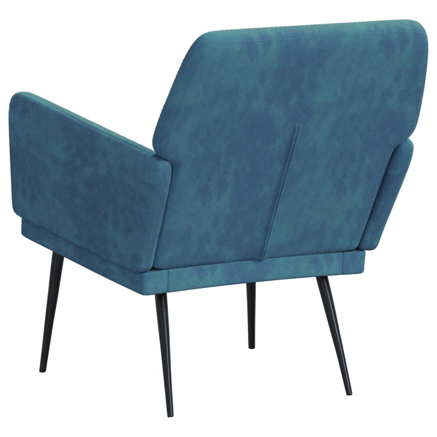 Fauteuil 62x79x79 cm fluweel blauw