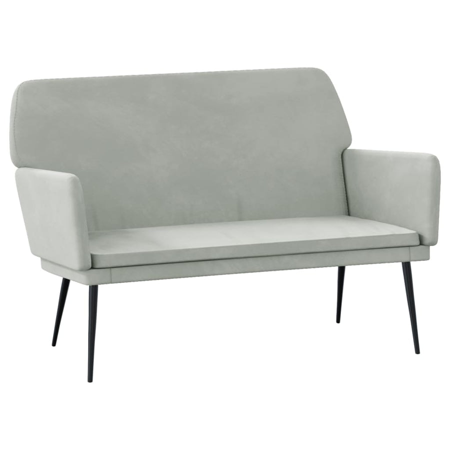 Bankje 108X79X79 Cm Fluweel Lichtgrijs