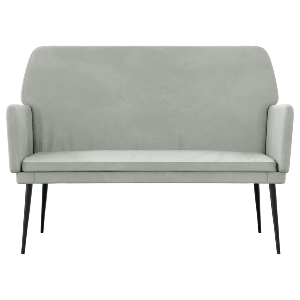Bankje 108X79X79 Cm Fluweel Lichtgrijs