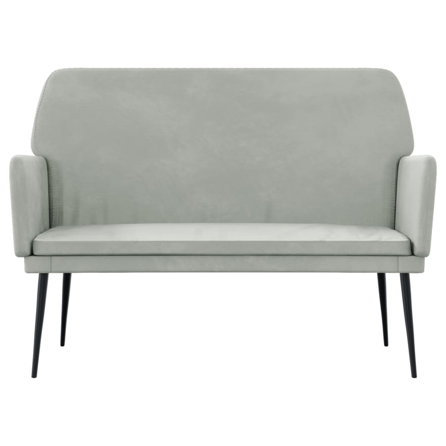 Bankje 108X79X79 Cm Fluweel Lichtgrijs