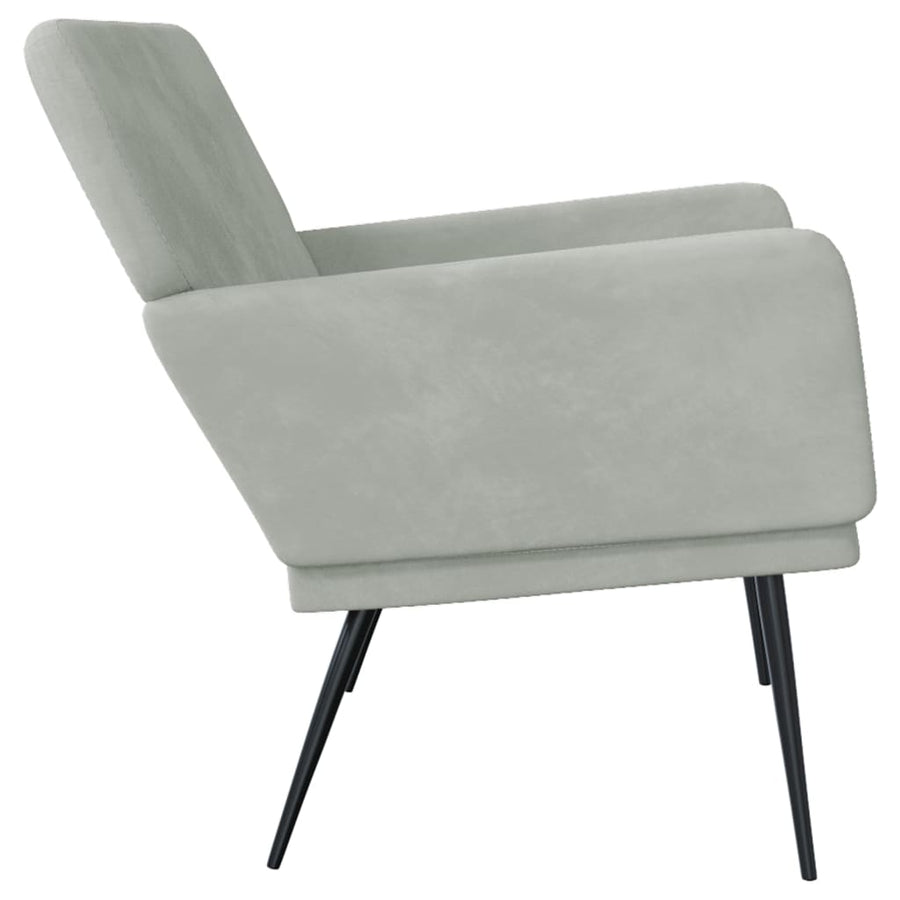Bankje 108X79X79 Cm Fluweel Lichtgrijs