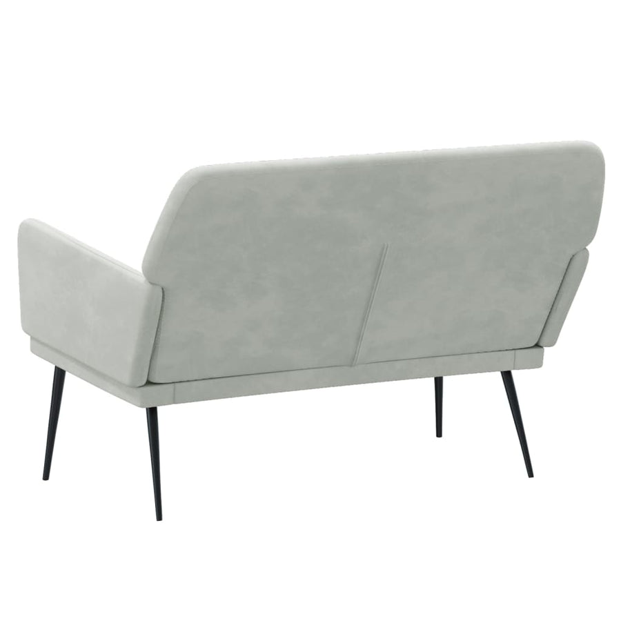 Bankje 108X79X79 Cm Fluweel Lichtgrijs