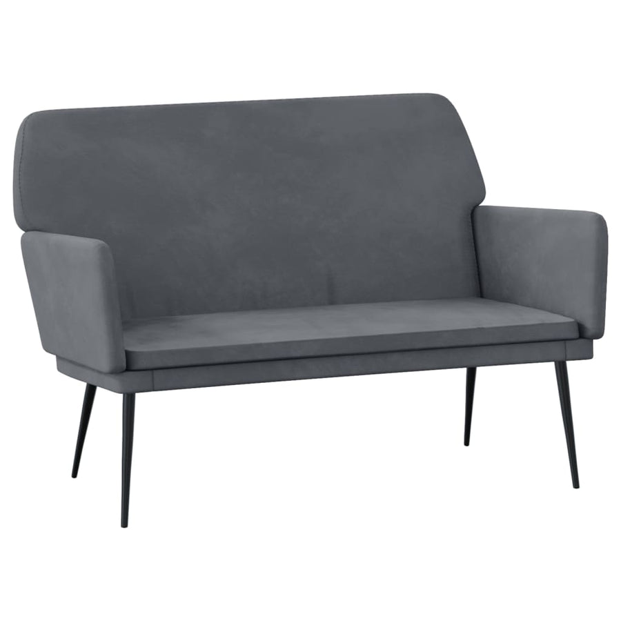 Bankje 108X79X79 Cm Fluweel Donkergrijs