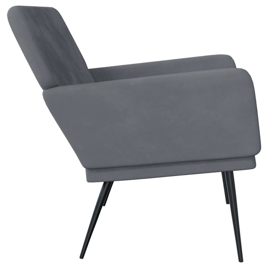 Bankje 108X79X79 Cm Fluweel Donkergrijs
