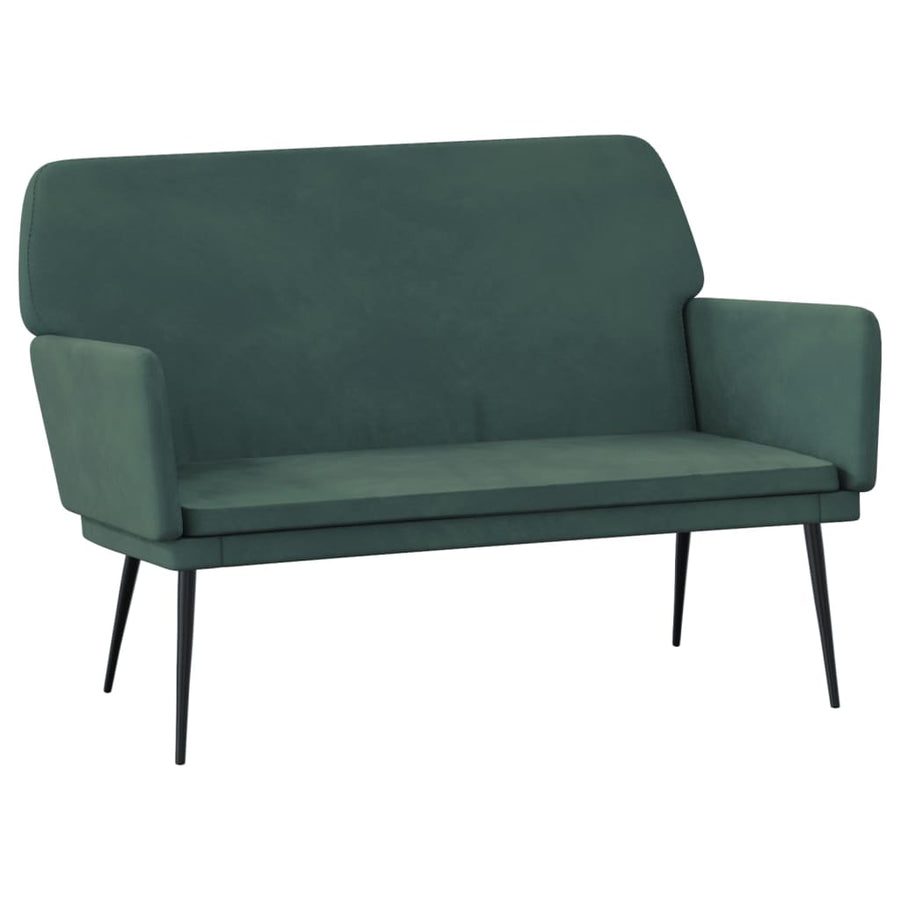 Bankje 108x79x79 cm fluweel donkergroen