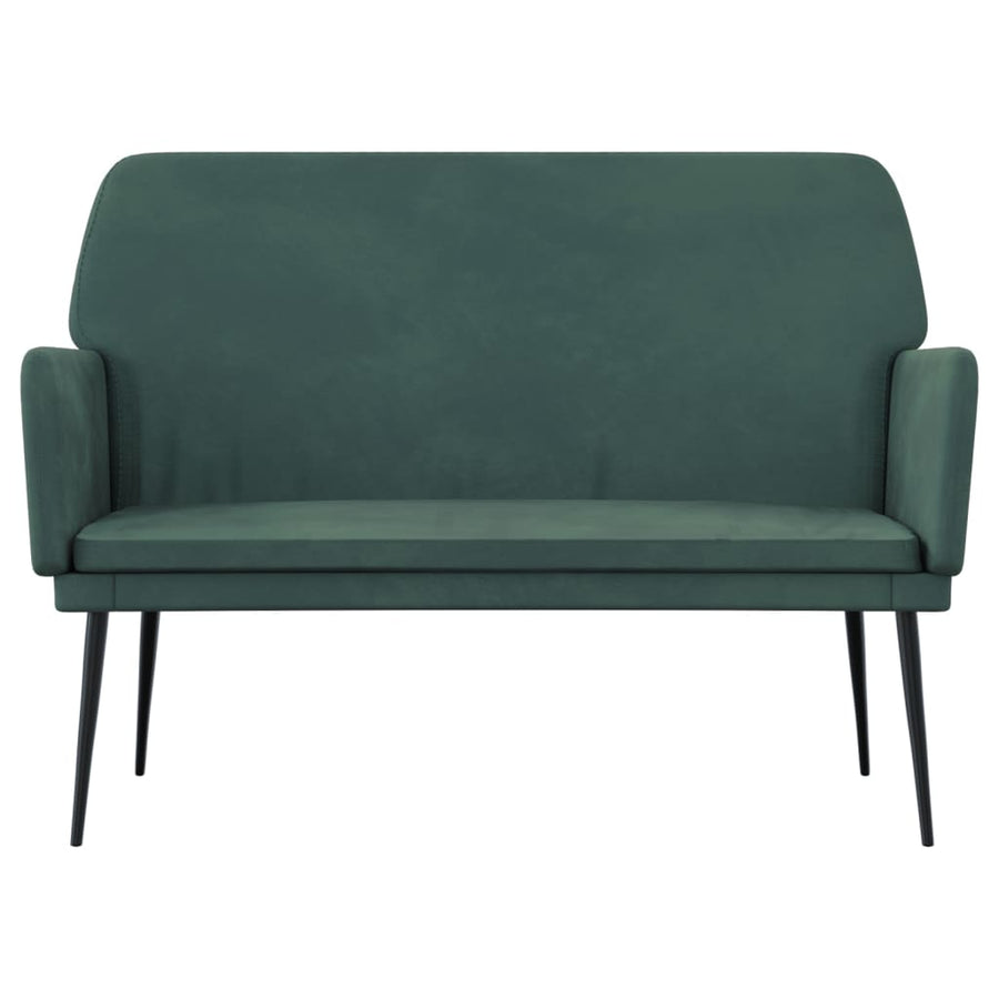 Bankje 108x79x79 cm fluweel donkergroen
