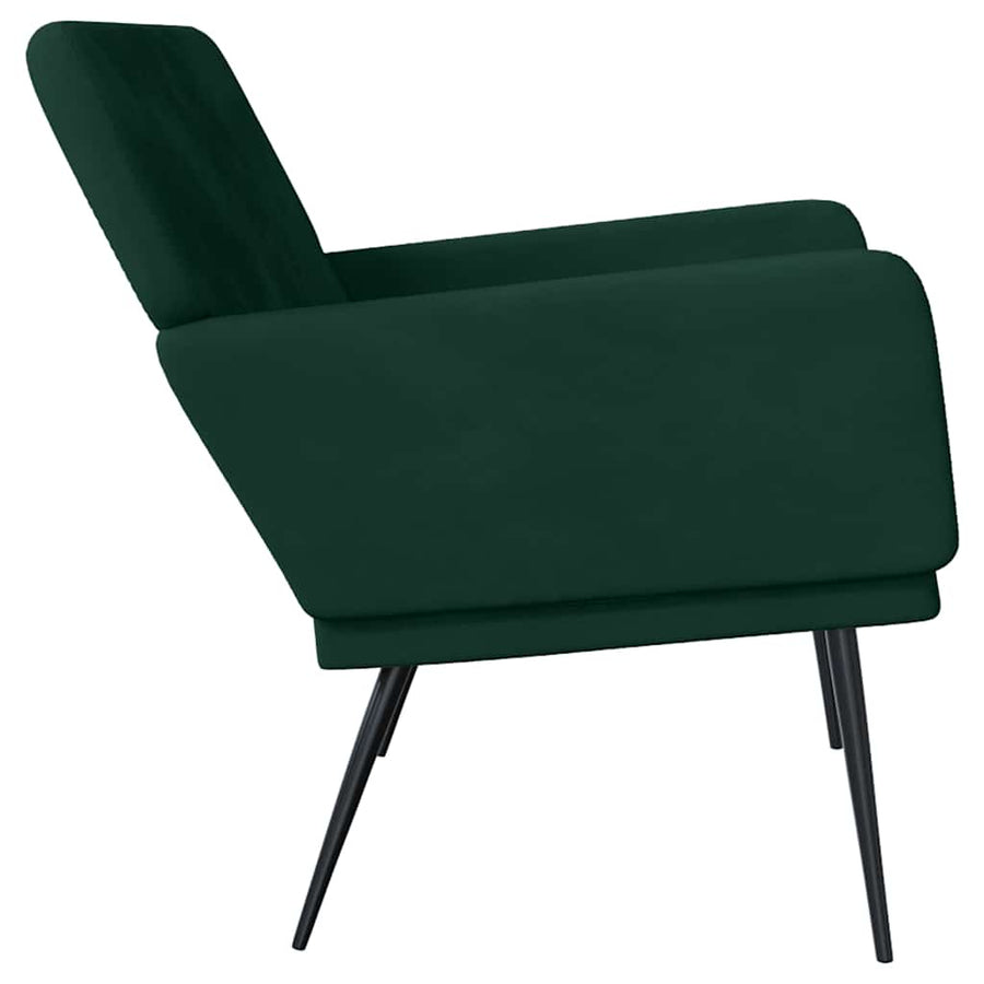 Bankje 108x79x79 cm fluweel donkergroen