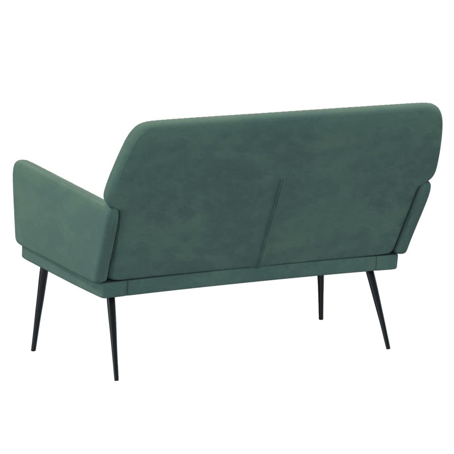 Bankje 108x79x79 cm fluweel donkergroen