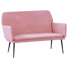 Bankje 108x79x79 cm fluweel roze