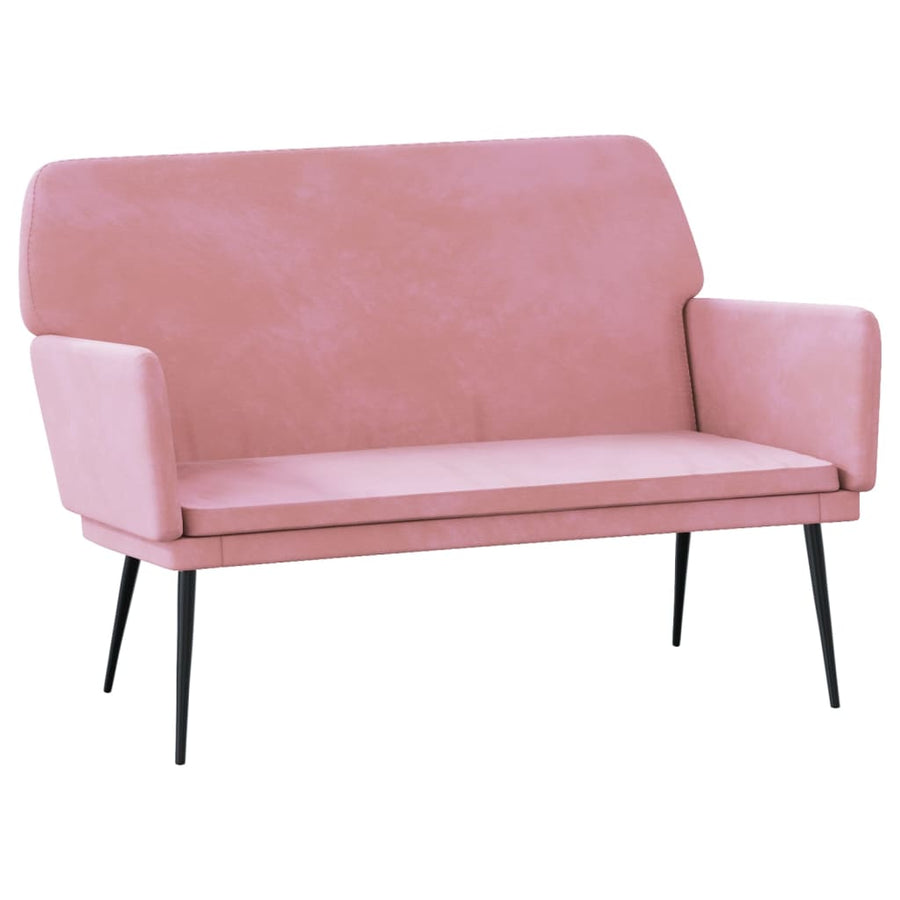 Bankje 108x79x79 cm fluweel roze