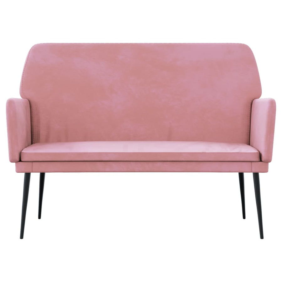 Bankje 108x79x79 cm fluweel roze