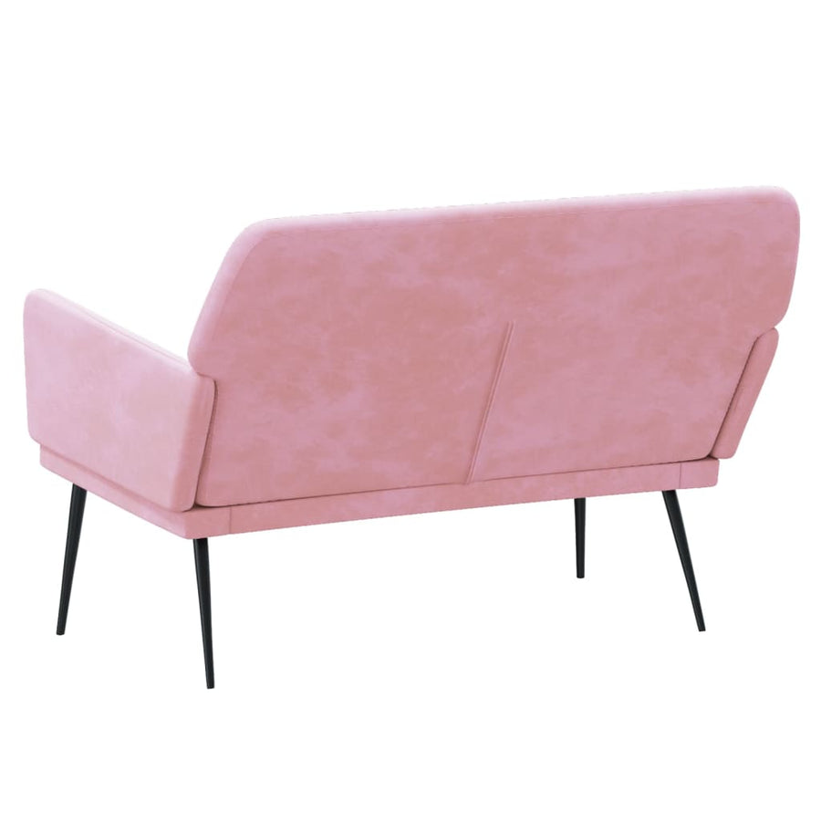 Bankje 108x79x79 cm fluweel roze
