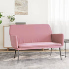 Bankje 108x79x79 cm fluweel roze
