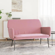 Bankje 108x79x79 cm fluweel roze