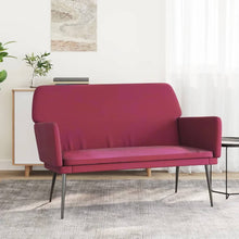 Bankje 108x79x79 cm fluweel wijnrood