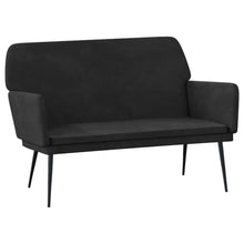 Bankje 108x79x79 cm fluweel zwart