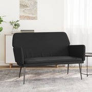 Bankje 108x79x79 cm fluweel zwart