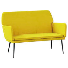 Bankje 108x79x79 cm fluweel geel