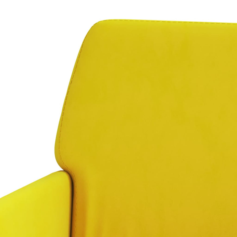 Bankje 108x79x79 cm fluweel geel