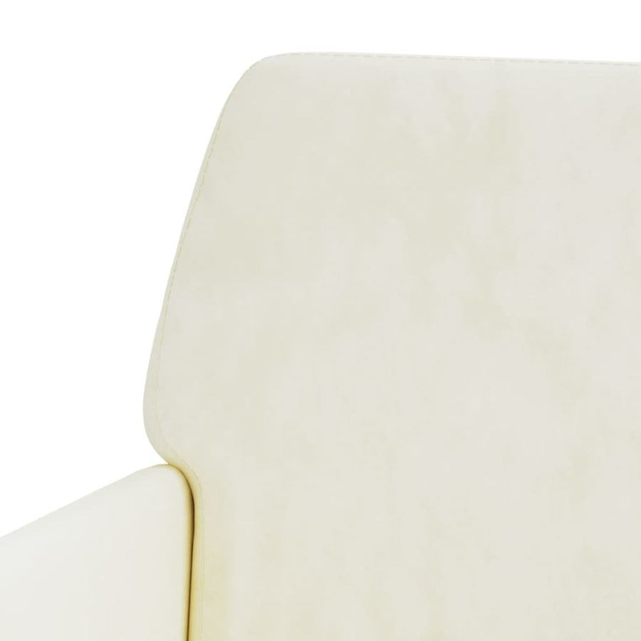 Bankje 108x79x79 cm fluweel crèmekleurig