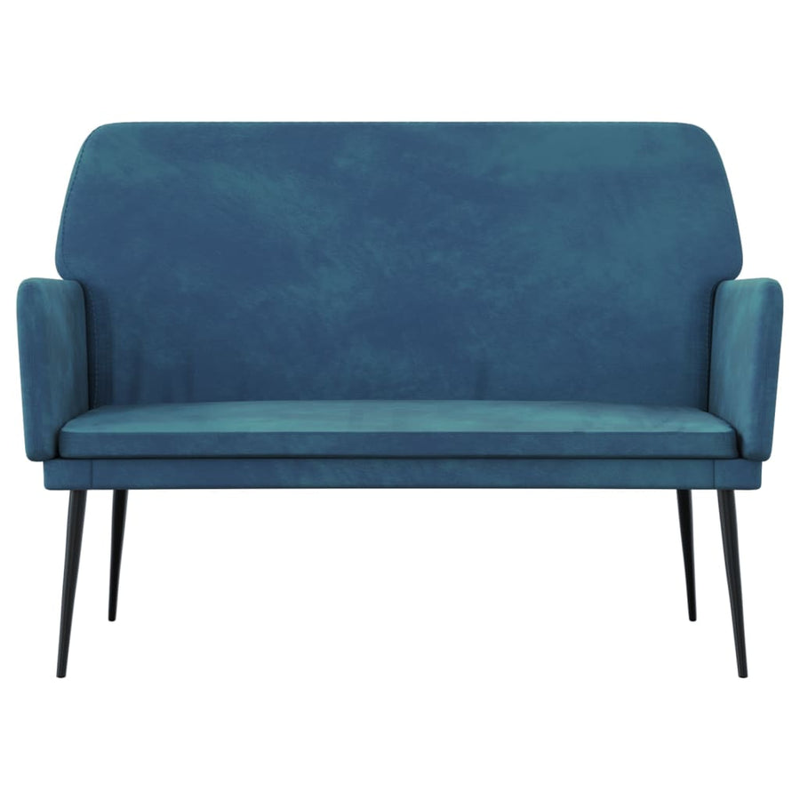 Bankje 108x79x79 cm fluweel blauw