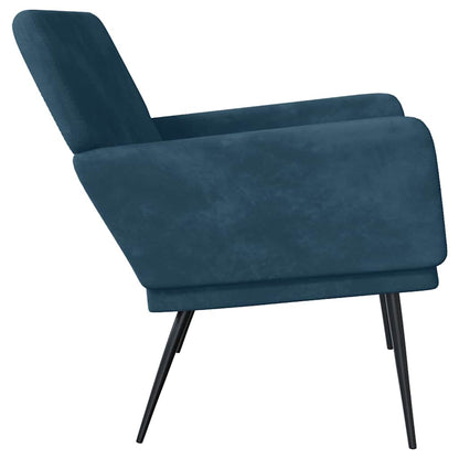 Bankje 108x79x79 cm fluweel blauw