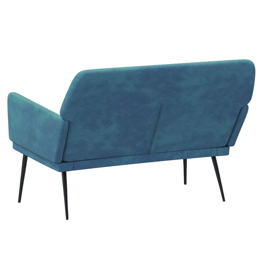 Bankje 108x79x79 cm fluweel blauw