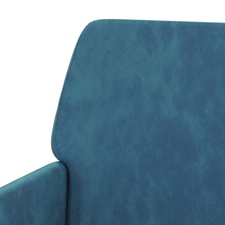 Bankje 108x79x79 cm fluweel blauw
